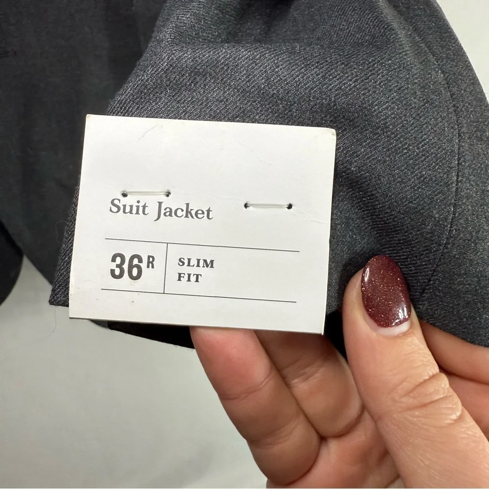 NWT Goodfellow & Co Men's Slim-Fit Suit Jacket Charcoal Gray, size 36R